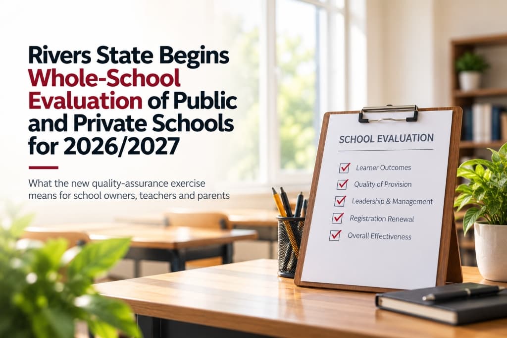 Rivers State Begins Whole-School Evaluation of Public and Private Schools for 2026/2027